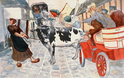 The Curious Cow by Louis Lucien Faure Dujarric